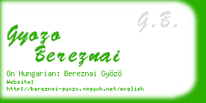 gyozo bereznai business card
